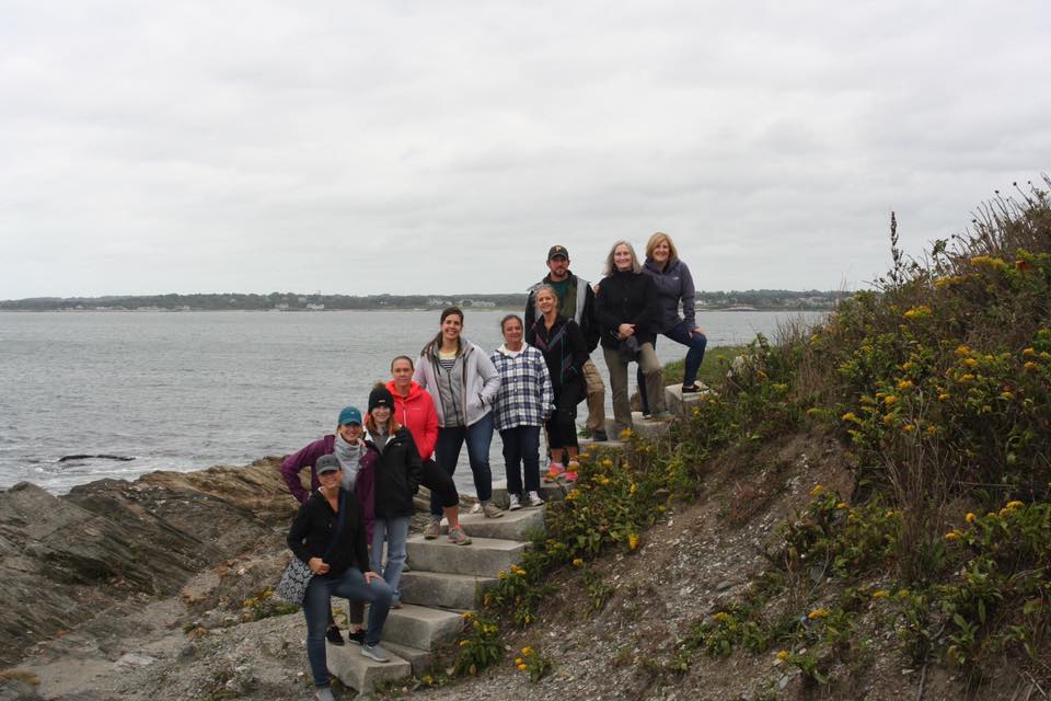 Seniorlink employees on a walk together in Rhode Island 